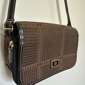 Vintage Brown Patterned Shoulder Bag